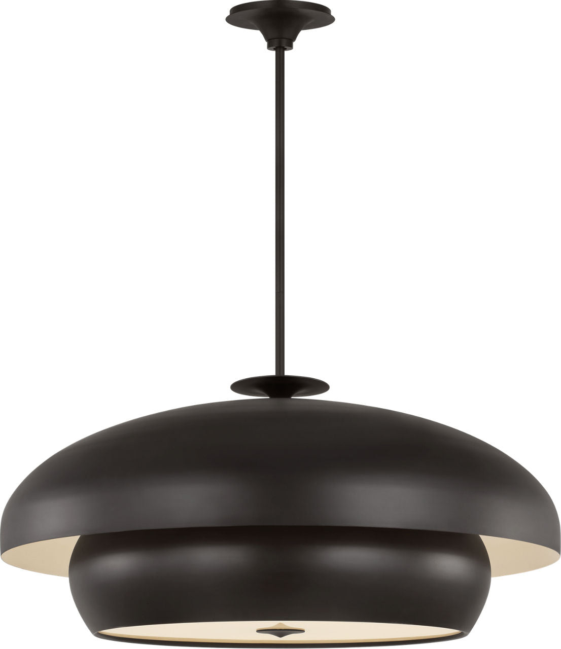 Visual Comfort Studio Collection LXC11910AI Solene Pendant in Aged Iron