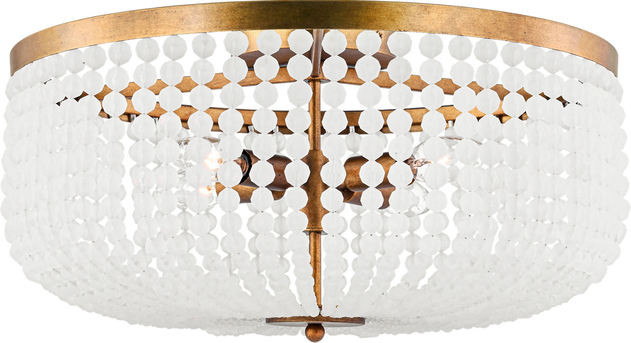 Visual Comfort Studio Collection LXF1014VGD Bellecour Flush Mount in Vintage Gild