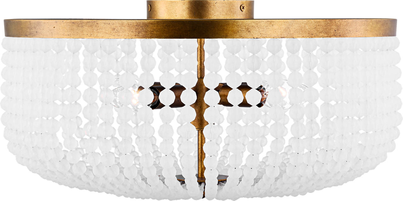 Visual Comfort Studio Collection LXF1014VGD Bellecour Flush Mount in Vintage Gild