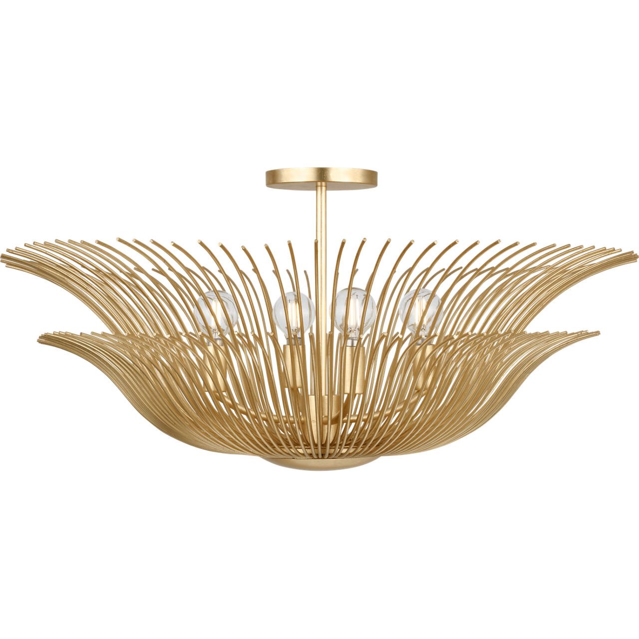 Visual Comfort Studio Collection LXF1024GD Dorelle Flush Mount in Gild