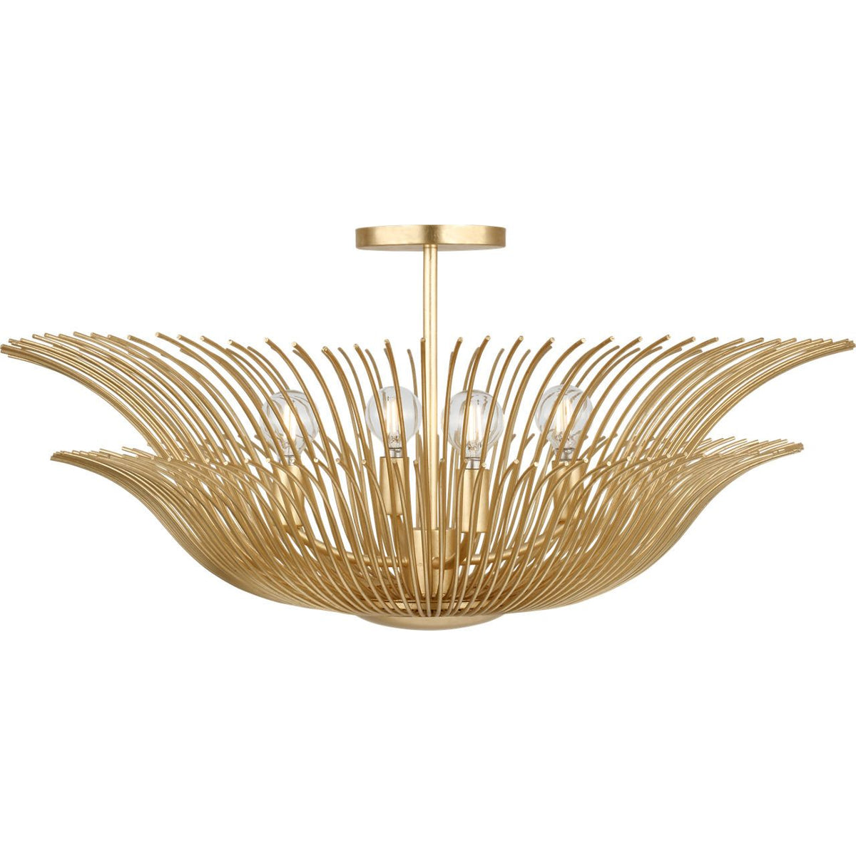 Visual Comfort Studio Collection LXF1024GD Dorelle Flush Mount in Gild