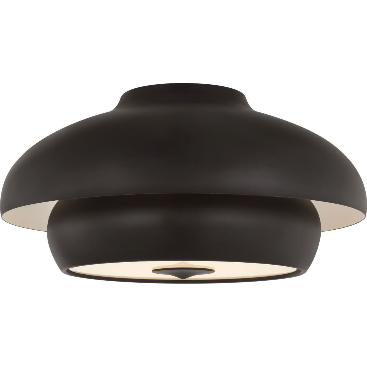 Visual Comfort Studio Collection LXF1031AI Solene Flush Mount in Aged Iron
