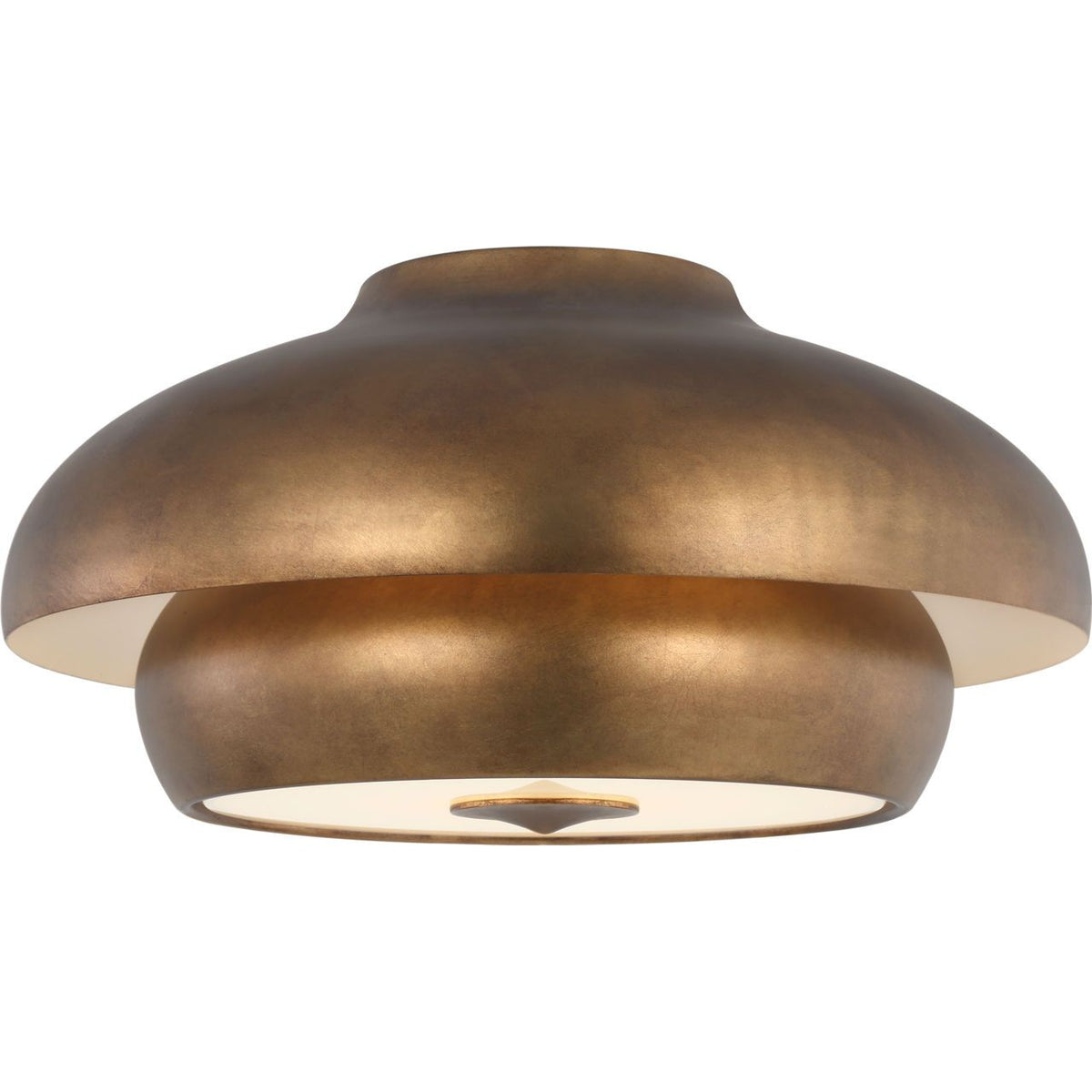 Visual Comfort Studio Collection LXF1031VGD Solene Flush Mount in Vintage Gild