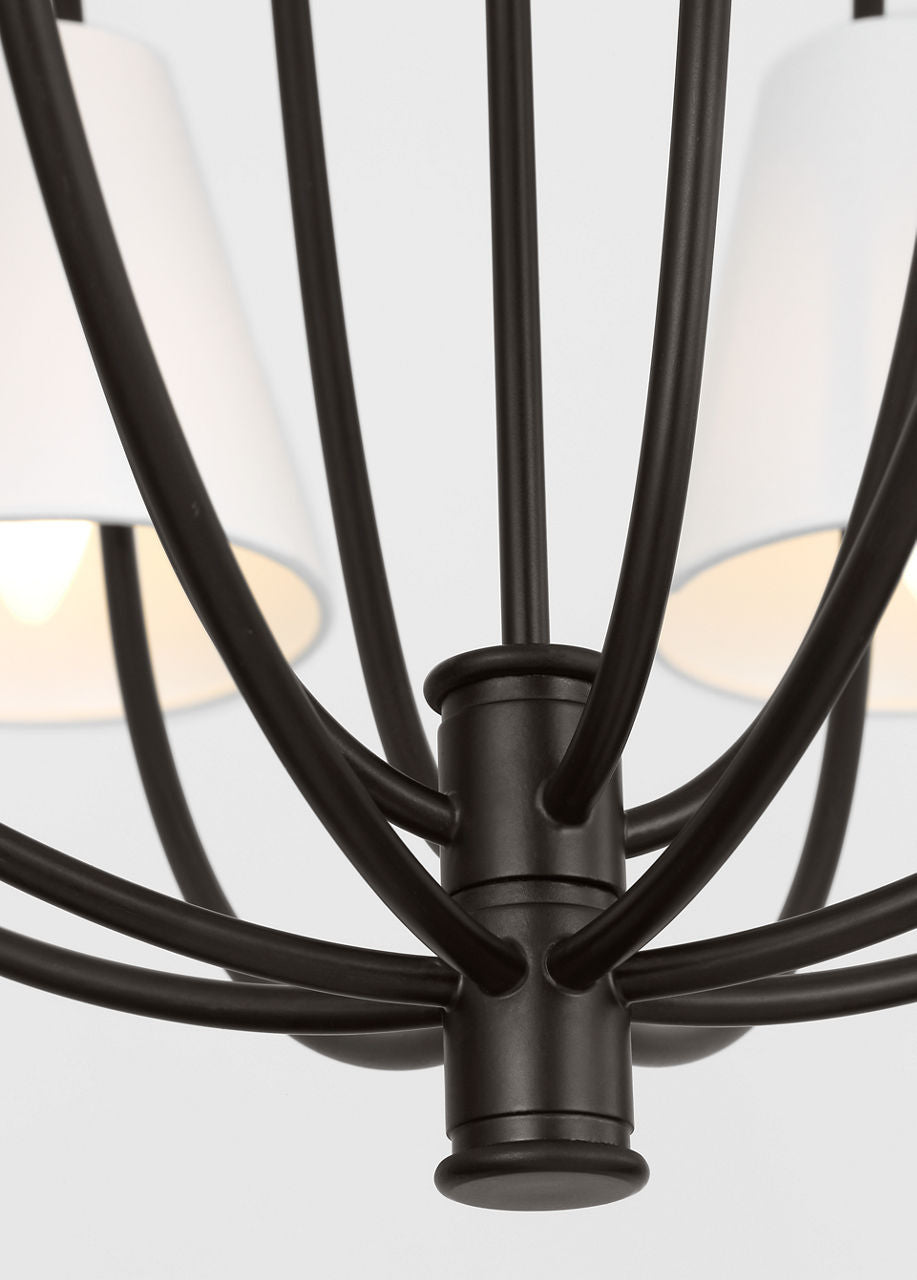 Visual Comfort Studio Collection CC18312AI Marina Chandelier in Aged Iron
