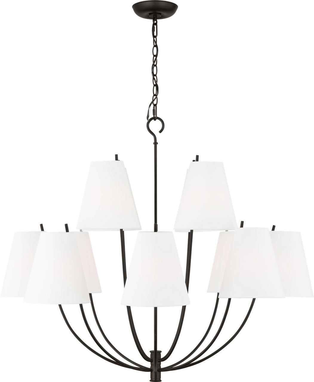 Visual Comfort Studio Collection CC18412AI Marina Chandelier in Aged Iron