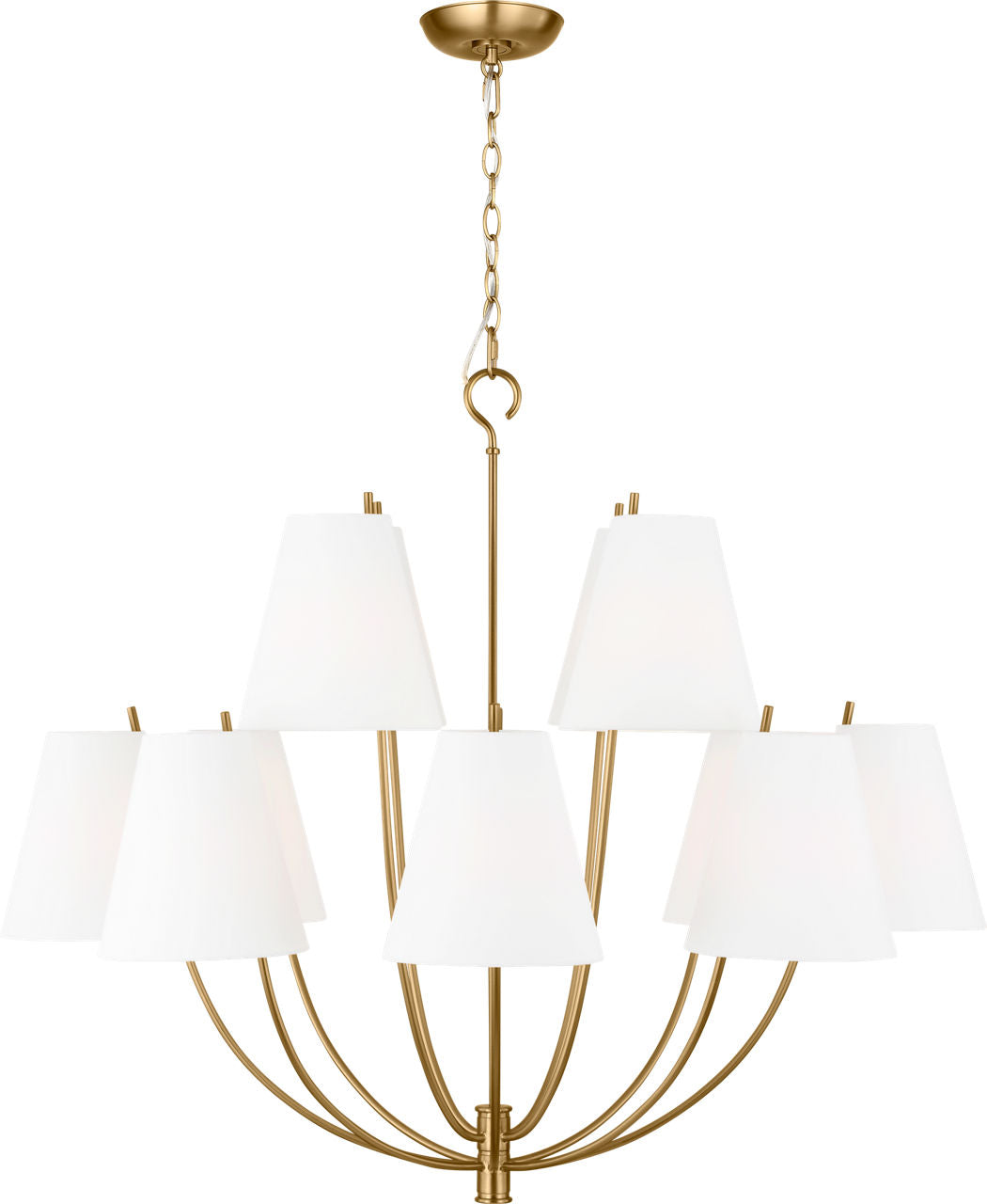 Visual Comfort Studio Collection CC18412BBS Marina Chandelier in Burnished Brass