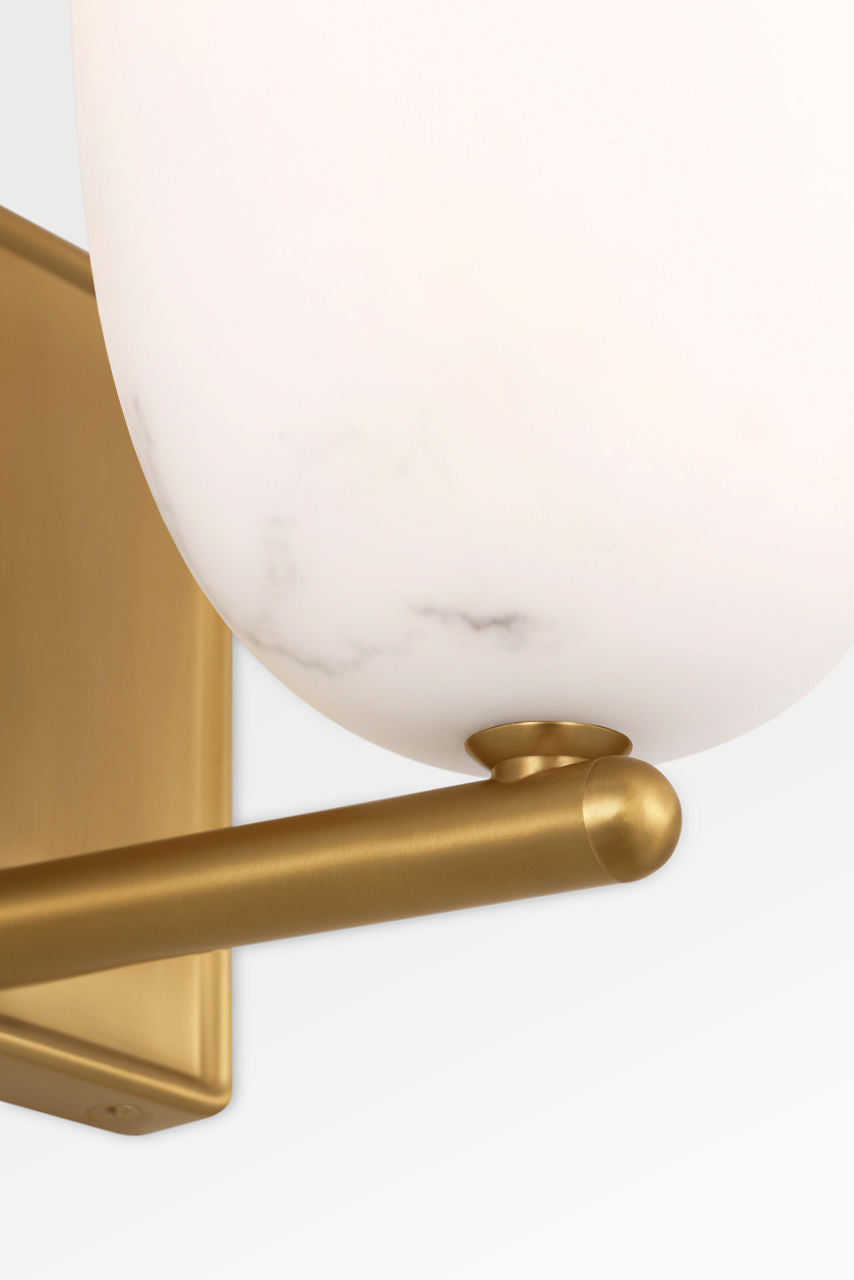 Visual Comfort Studio Collection CW1441BBS Savina Sconce in Burnished Brass