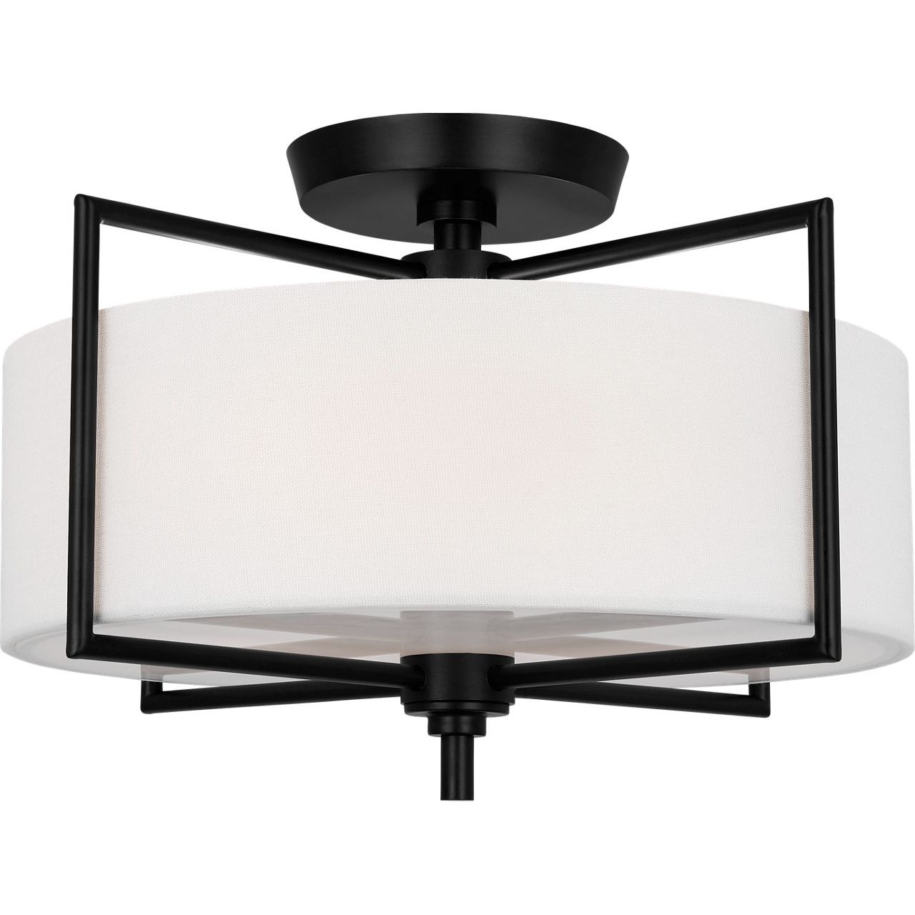 Visual Comfort Studio Collection CF1122AI Perno Semi-Flush Mount in Aged Iron