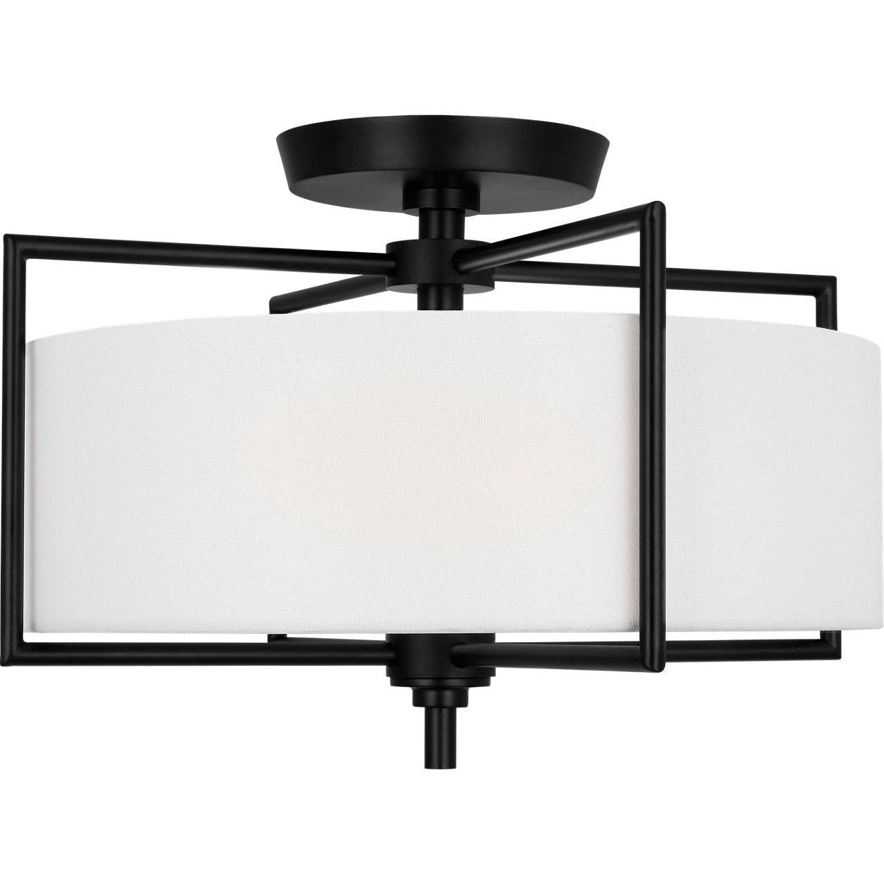 Visual Comfort Studio Collection CF1122AI Perno Semi-Flush Mount in Aged Iron