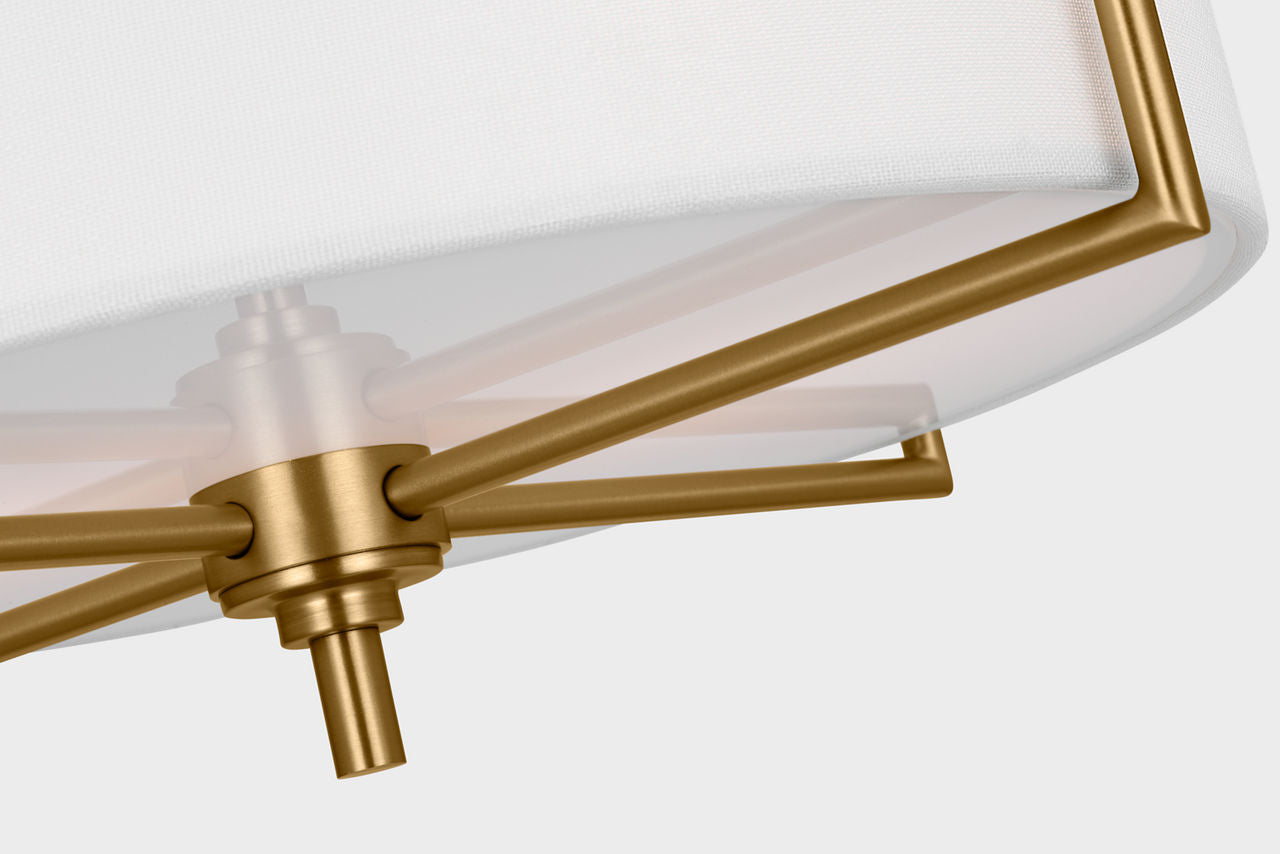 Visual Comfort Studio Collection CF1122BBS Perno Semi-Flush Mount in Burnished Brass