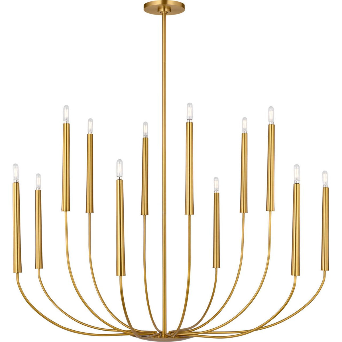 Visual Comfort Studio Collection EC11812BBS Lois Chandelier in Burnished Brass