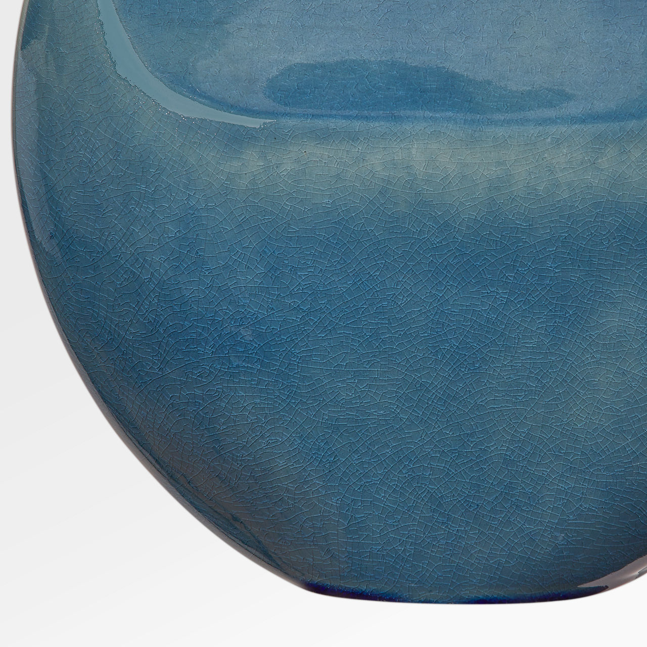 Visual Comfort Studio Collection HT1161DOC Pente Table Lamp in Deep Ocean Crackle