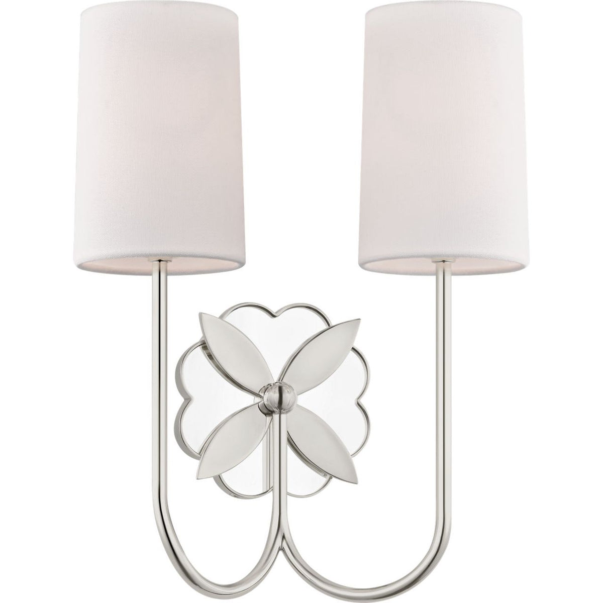 Applique double Spencer KSW1192PN de la collection Visual Comfort Studio, en nickel poli