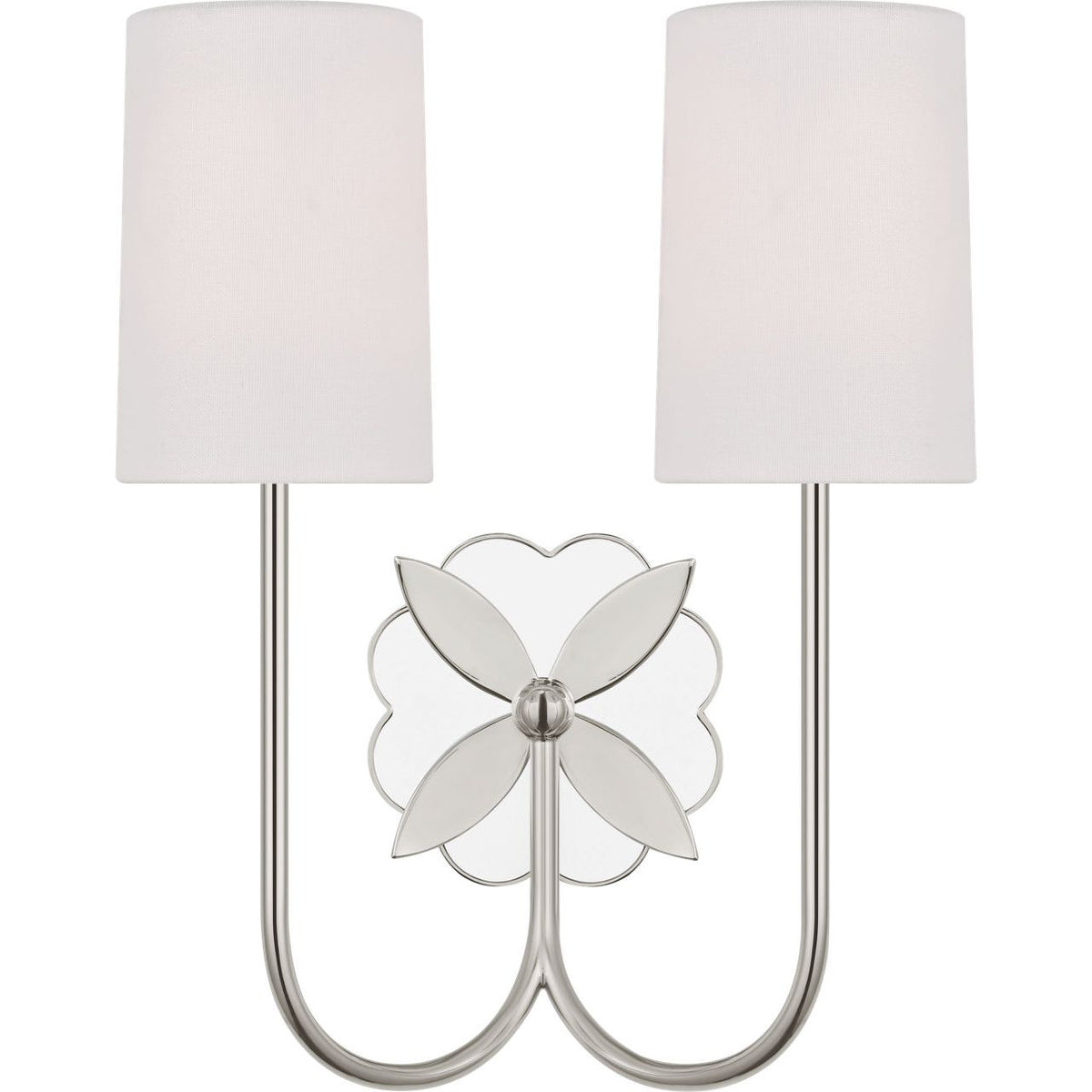 Applique double Spencer KSW1192PN de la collection Visual Comfort Studio, en nickel poli
