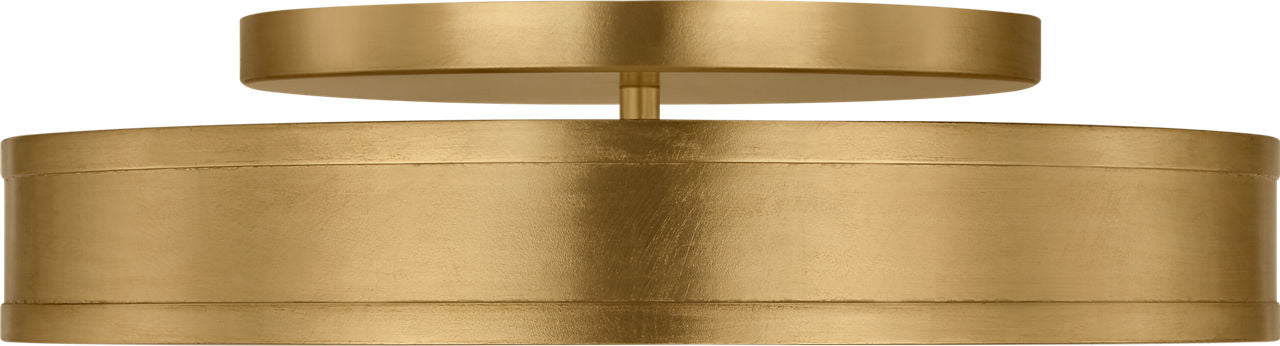 Visual Comfort Studio Collection PCF1041GD Dupont Round Semi-Flush Mount in Gild
