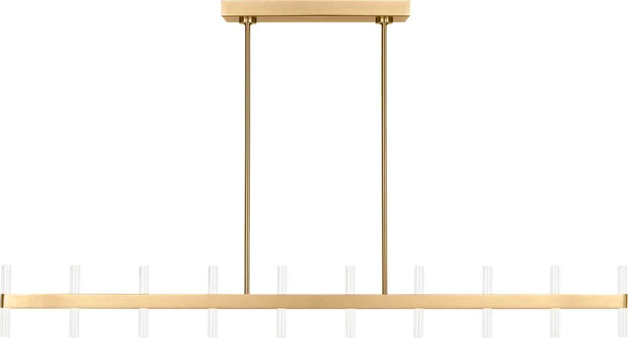 Visual Comfort Studio Collection SLC11120BBS Silas Linear Chandelier in Burnished Brass