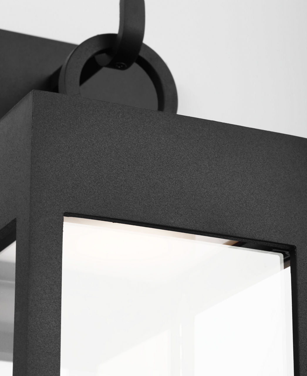 Visual Comfort Studio Collection SLO1371TXB Sesha Outdoor Lantern in Textured Black