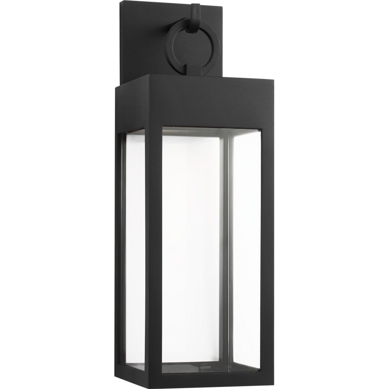 Visual Comfort Studio Collection SLO1381TXB Sesha Outdoor Lantern in Textured Black