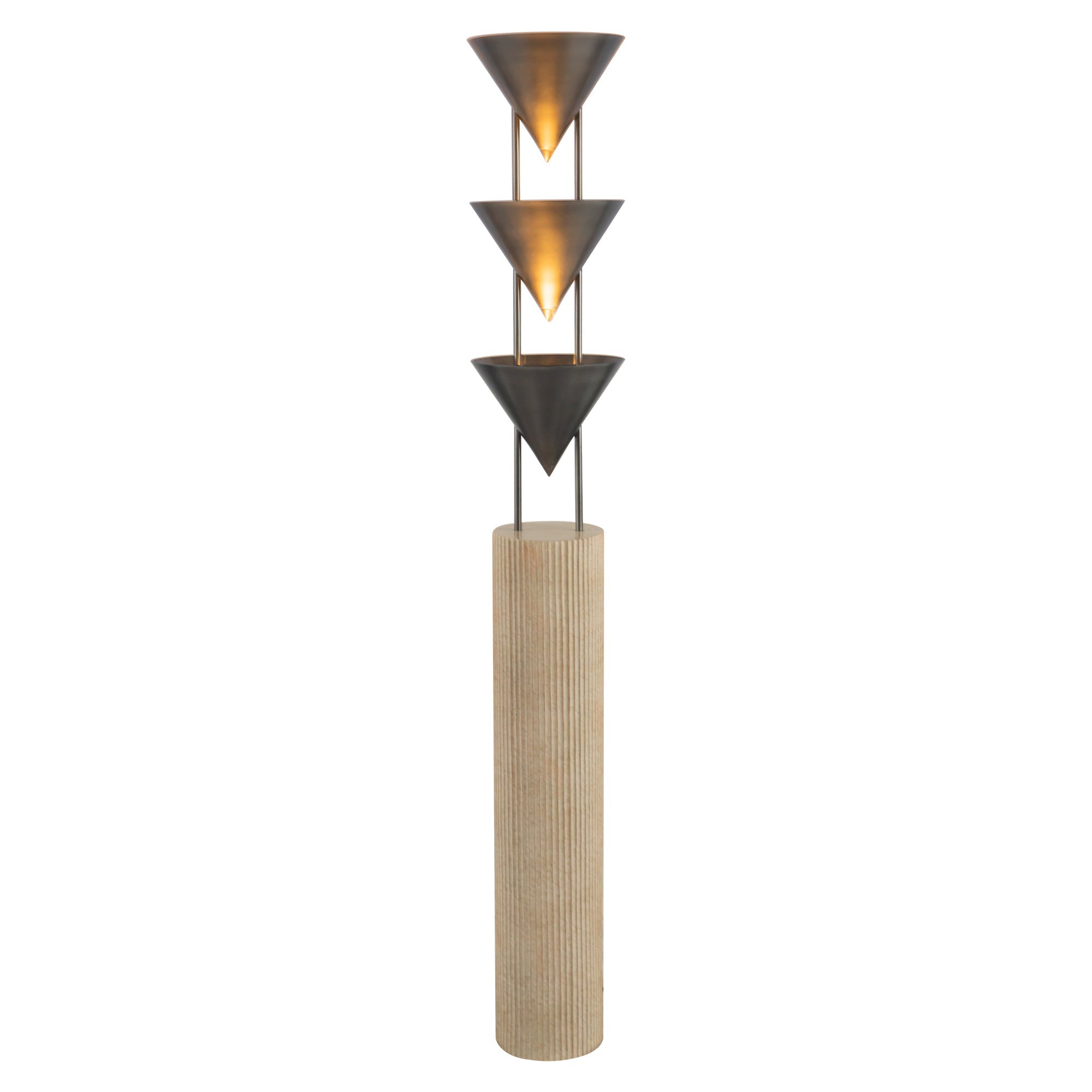 Alora Canada - FL341367STA - Lampadaire à trois lumières - Versus - Acier vieilli