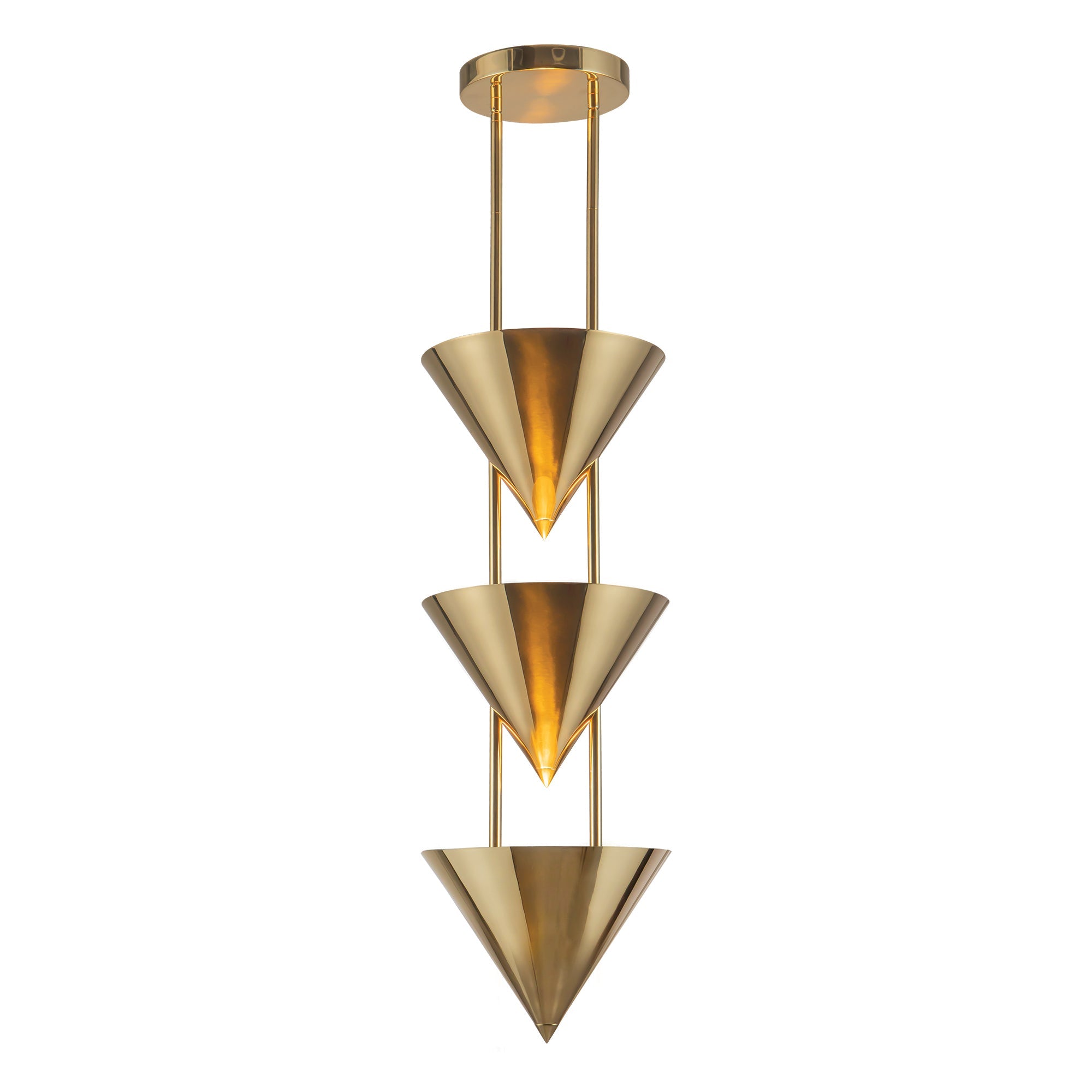 Alora Canada - PD341328PTB - Trois lumières Suspension - Versus - Laiton patiné