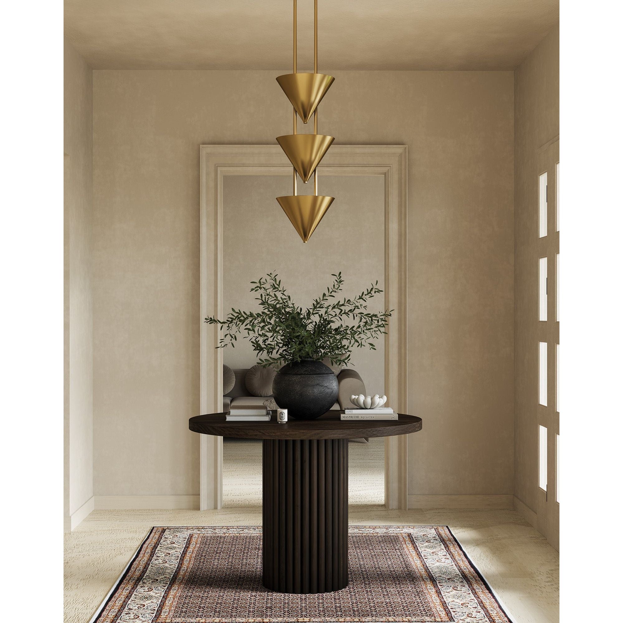 Alora Canada - PD341328STA - Trois lumières Suspension - Versus - Acier vieilli