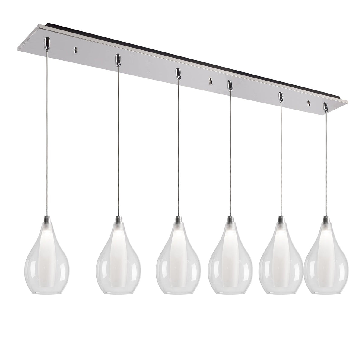 Kuzco Lighting MP3005CH-06 Victoria LED Linéaire Multi Suspension dans Chrome