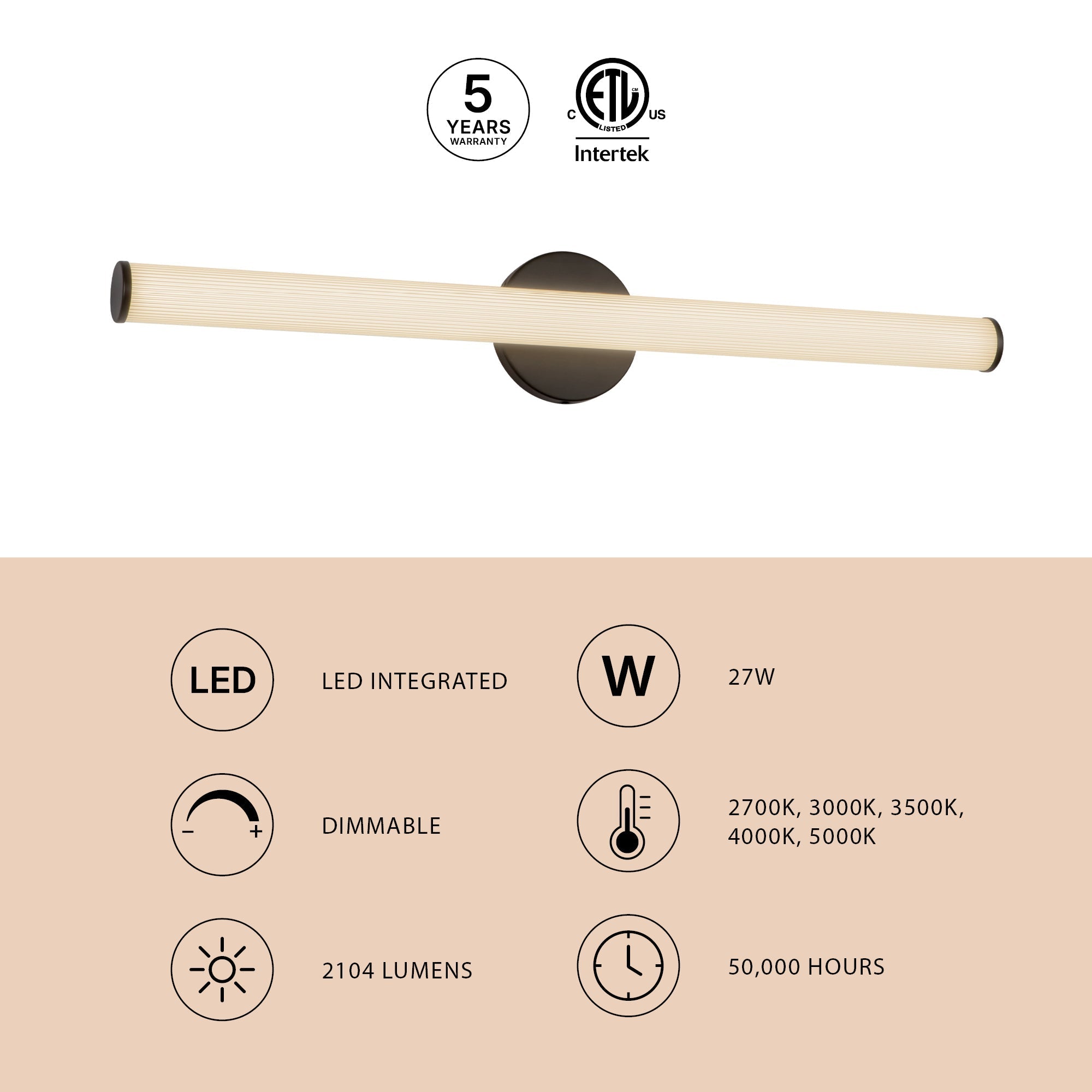 Kuzco Lighting WS30-044 Vire Wall/Vanity Light