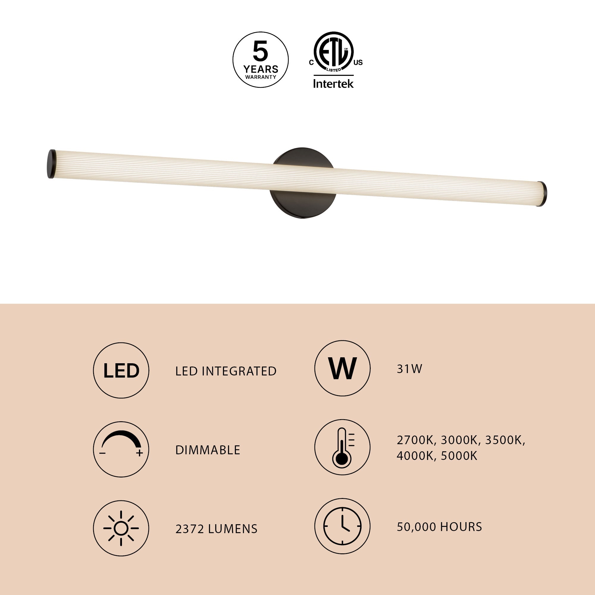 Kuzco Lighting WS36-044 Vire Wall/Vanity Light