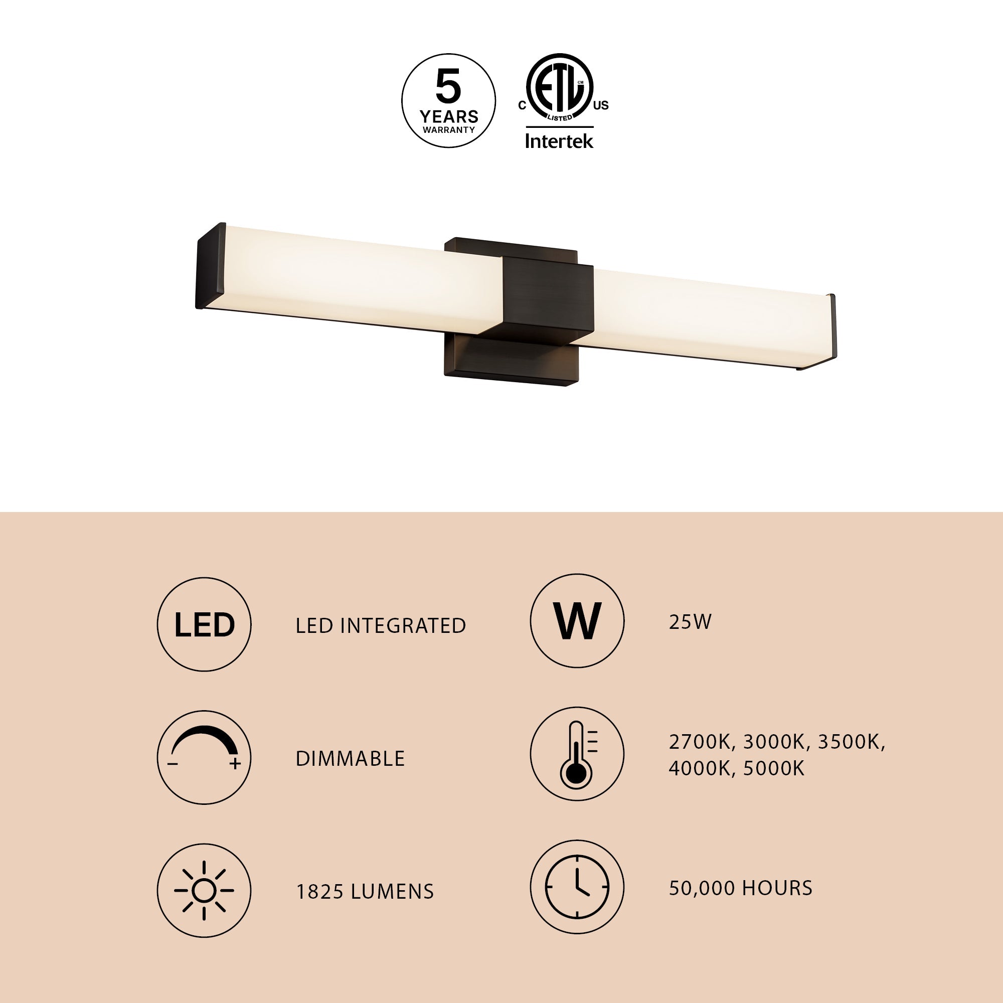 Applique murale et de salle de bain Vivi WS24-018 de Kuzco Lighting