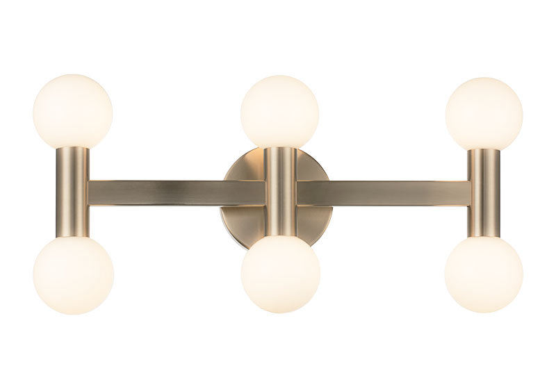 Matteo Lighting W44106CGOP Interstellar LED Vanity in Champagne Gold