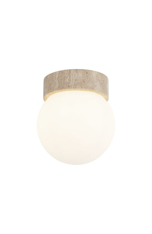 Matteo Lighting WX44001WH Dune Wall Sconce in Turkish Travertine