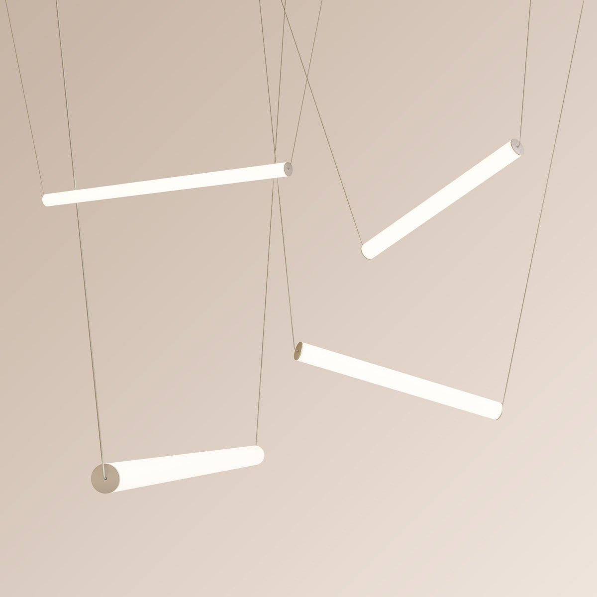 Sonneman 3475.77WS-2-0-2 ans Linea Suspendu en anodisé naturel