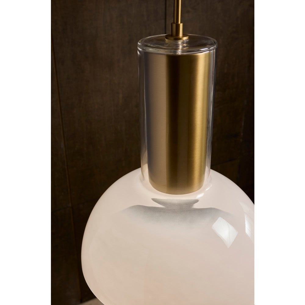 Fredrick Ramond FR41577LCB-LL Ombra LED Pendant in Lacquered Brass