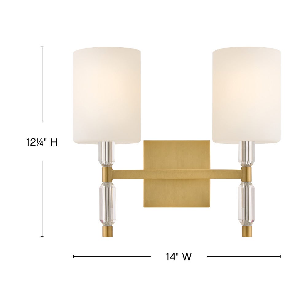 Hinkley Lighting 57612LCB Anika Vanity in Lacquered Brass