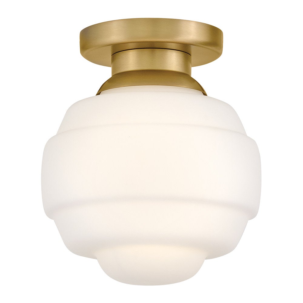 Lark 84321LCB Penny Flush Mount in Lacquered Brass