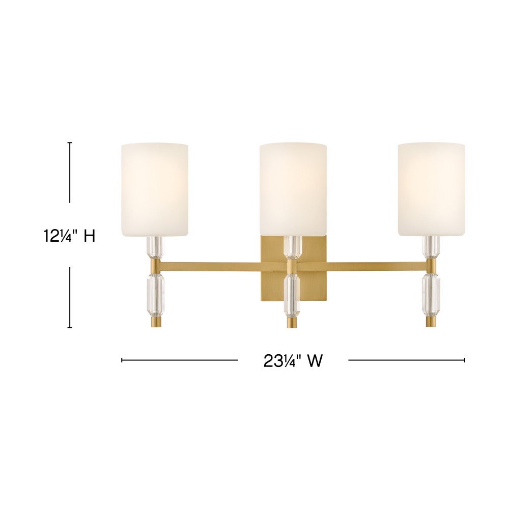 Hinkley Lighting 57613LCB Anika Vanity in Lacquered Brass