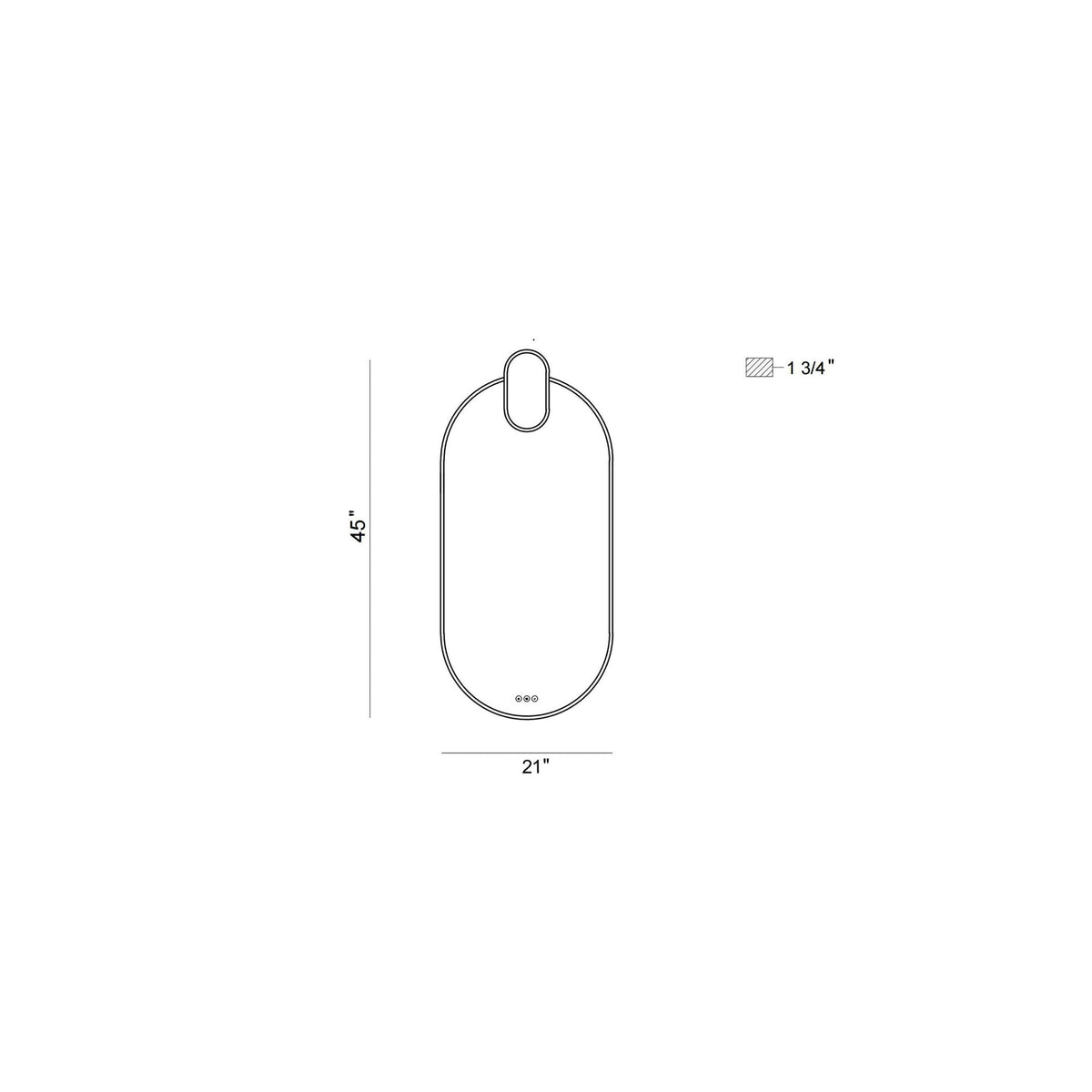 Eurofase 48511-025 Mrissa LED Mirror in Black