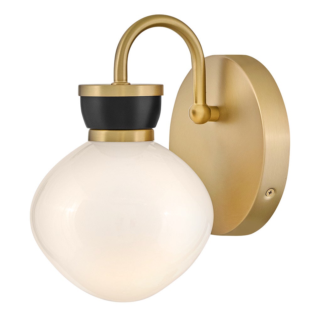 Meuble-lavabo Lucy de Lark (réf. 85590LCB-BK) en laiton laqué avec accents noirs