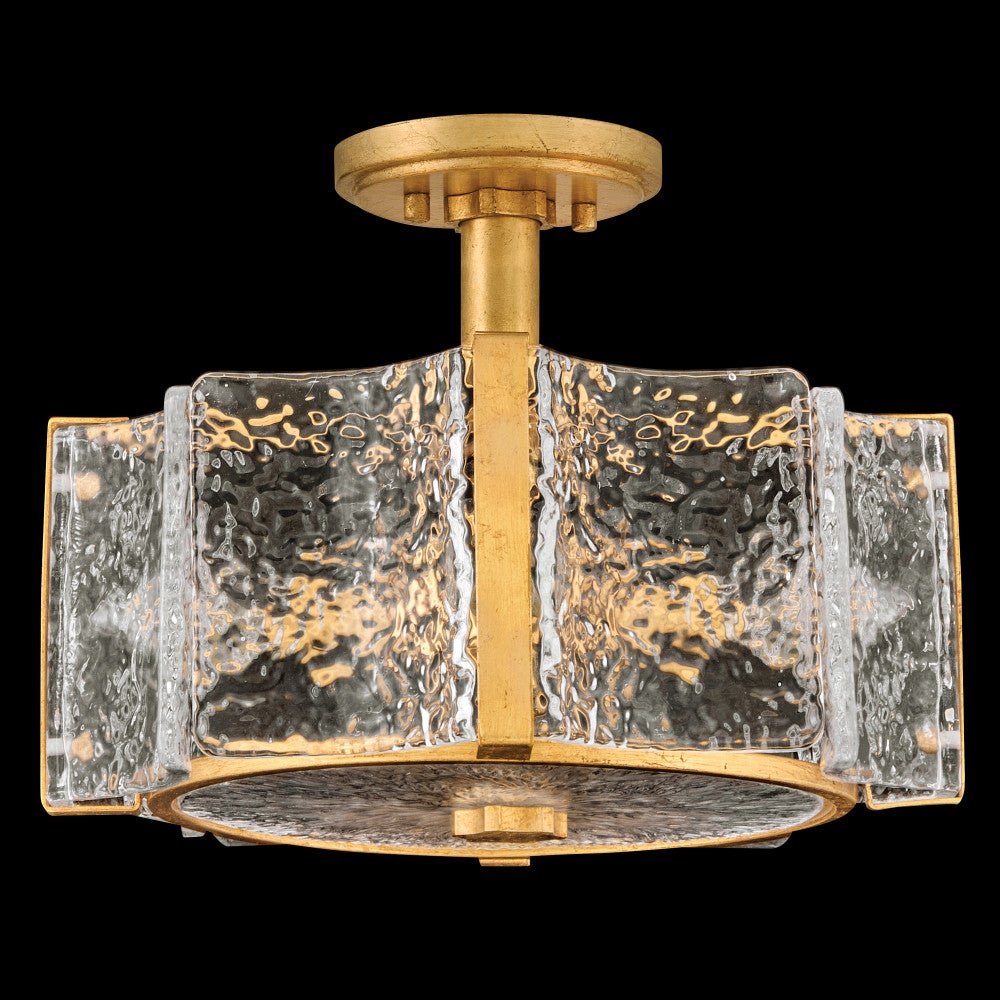 Robinet semi-encastré en verre Florian de Fredrick Ramond FR41601DA, finition laiton vieilli