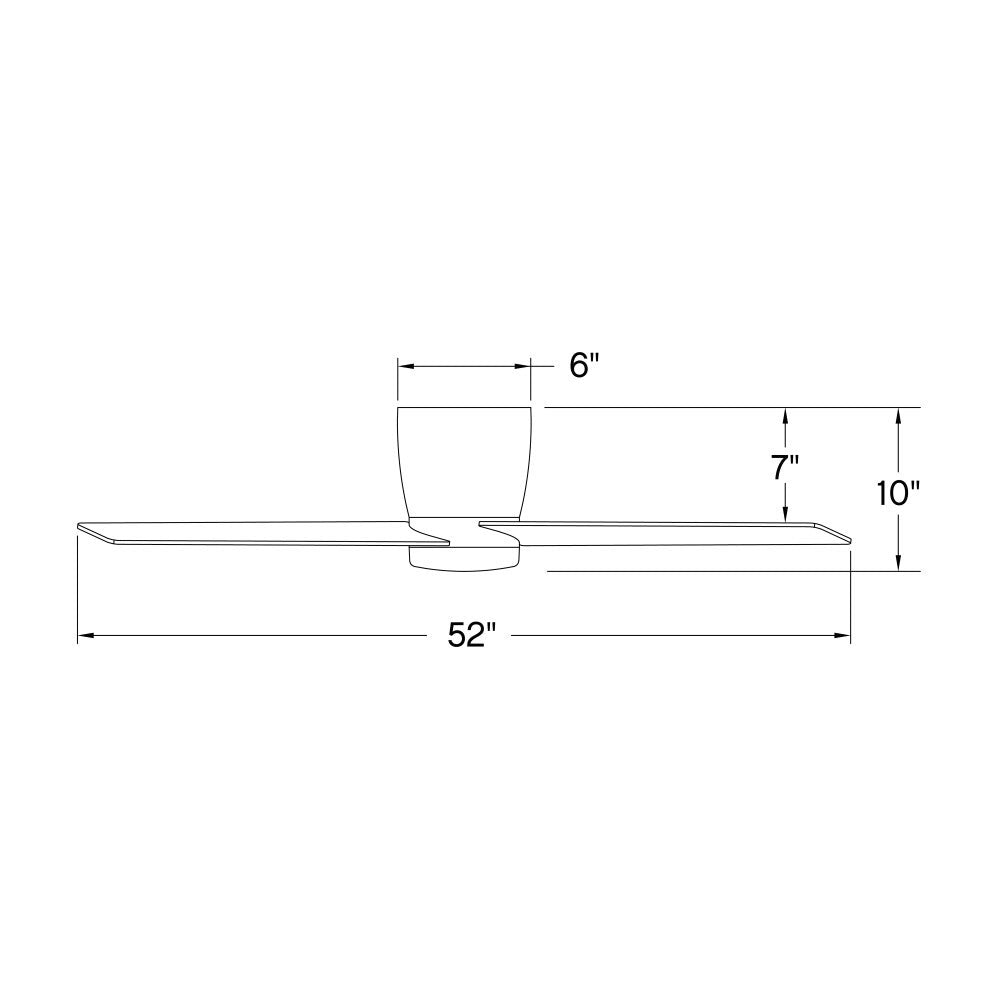 Plafonnier LED Ari Hinkley Lighting 910852FBN-LDA Ventilateur en nickel brossé