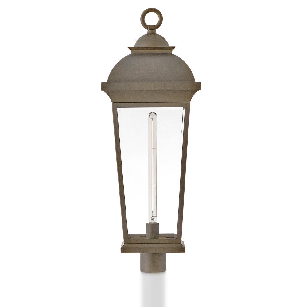 Hinkley Lighting 19691BLB Hawthorne Post Mount Lantern in Blackened Brass