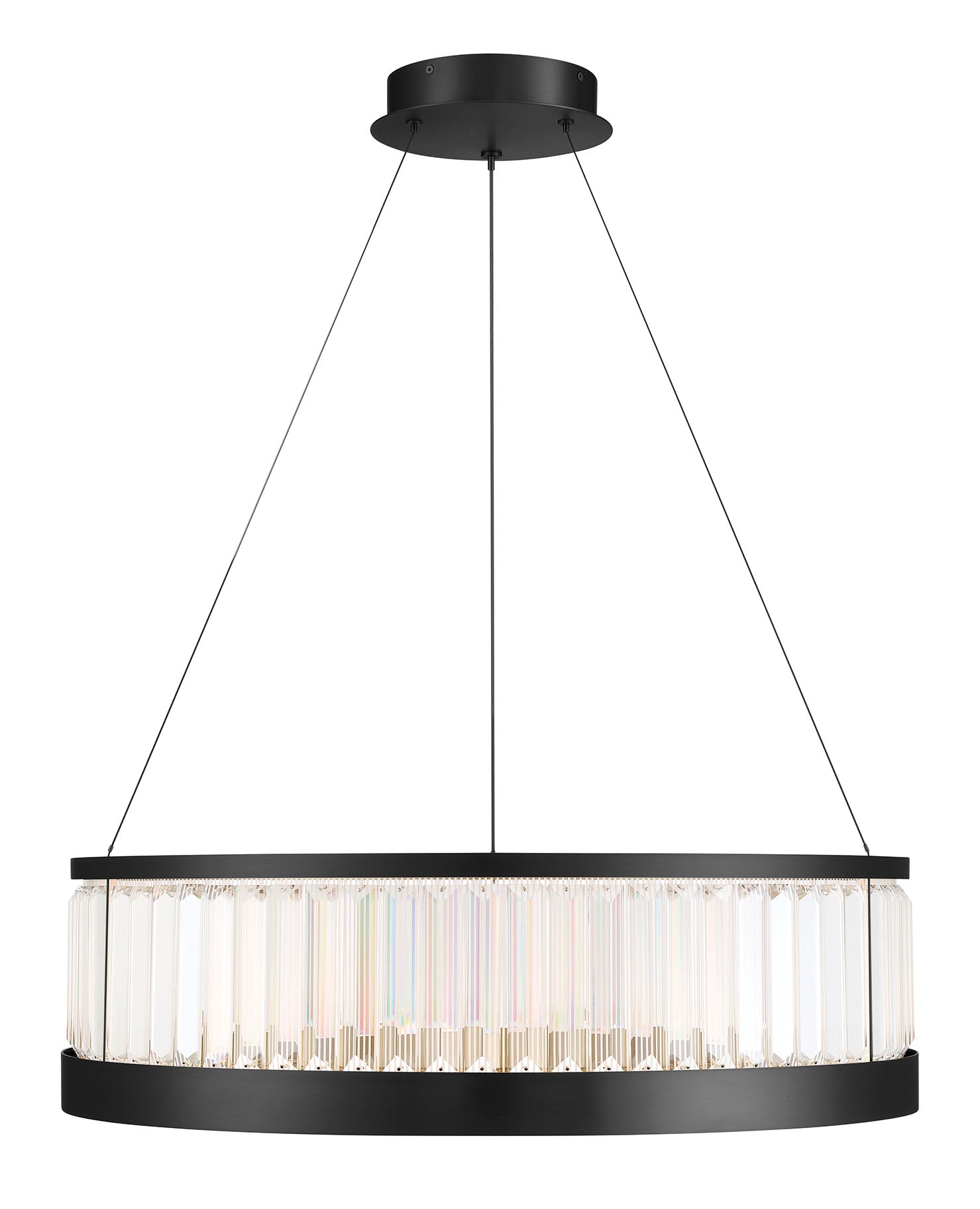 Eurofase 49352-023 Empra LED Crystal Chandelier in Matte Black
