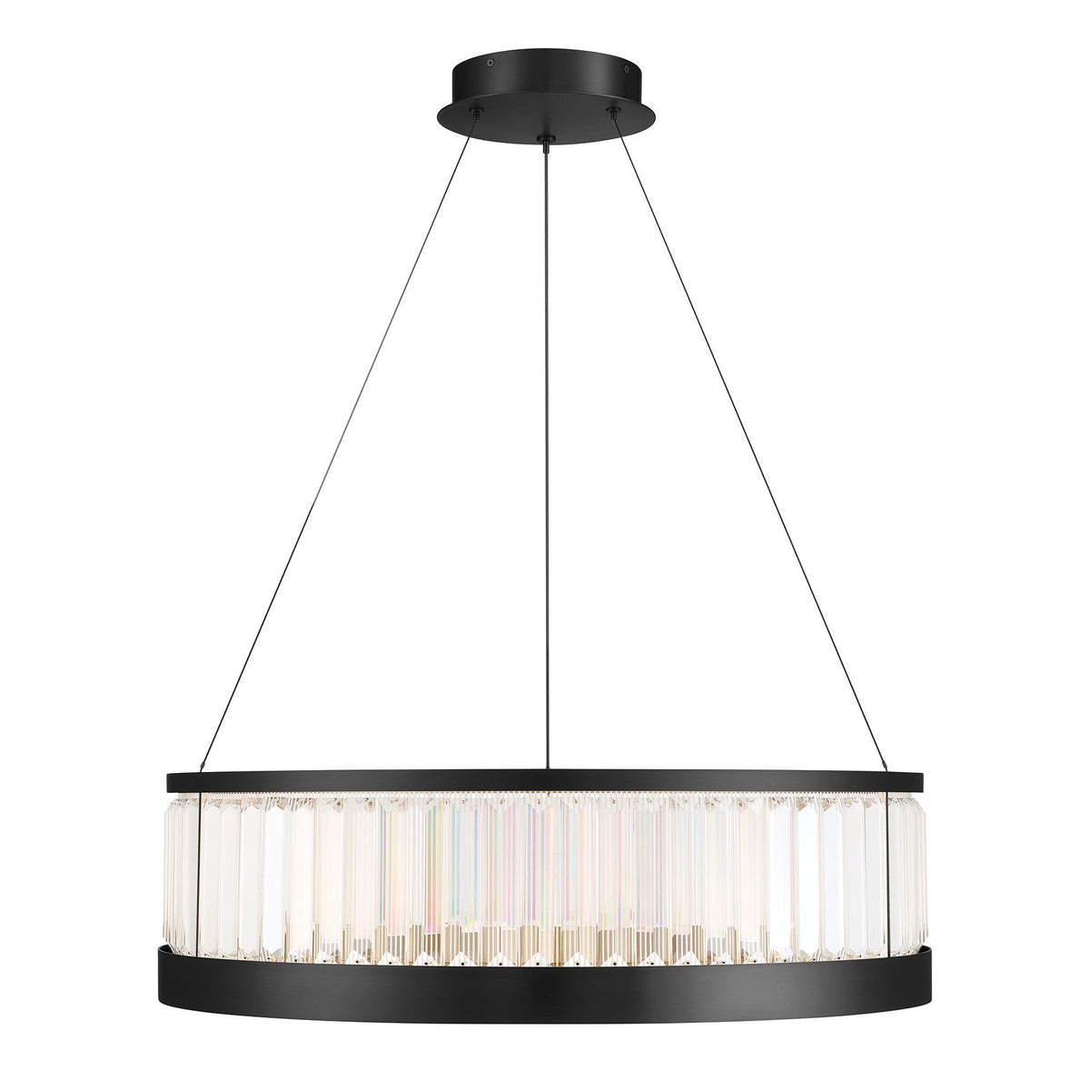 Eurofase 49352-023 Empra LED Crystal Chandelier in Matte Black