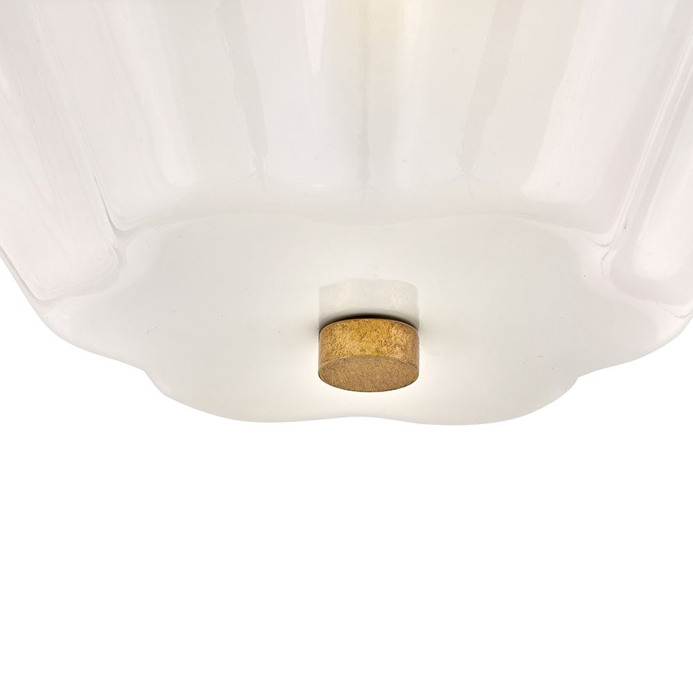 Alouette 83713DA Miel Semi-Plafonnier en laiton vieilli
