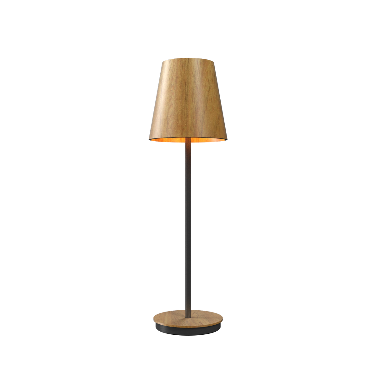Accord Lighting 7078.09 Conical Accord Table Lamp in Louro Freijo