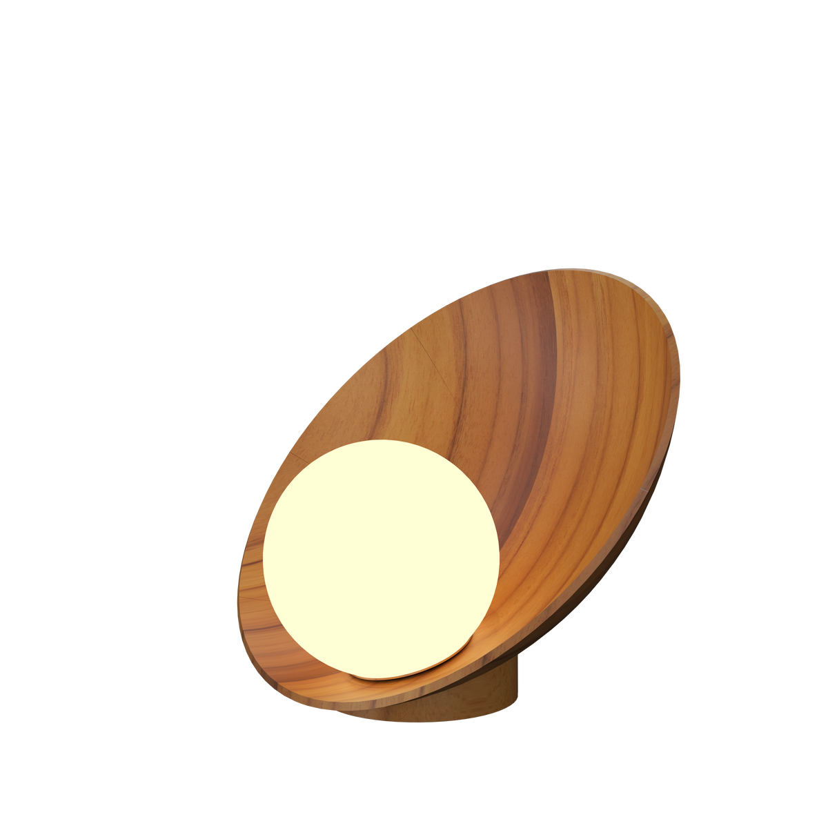 Accord Lighting 7102.12 Oyster Accord Table Lamp in Teak