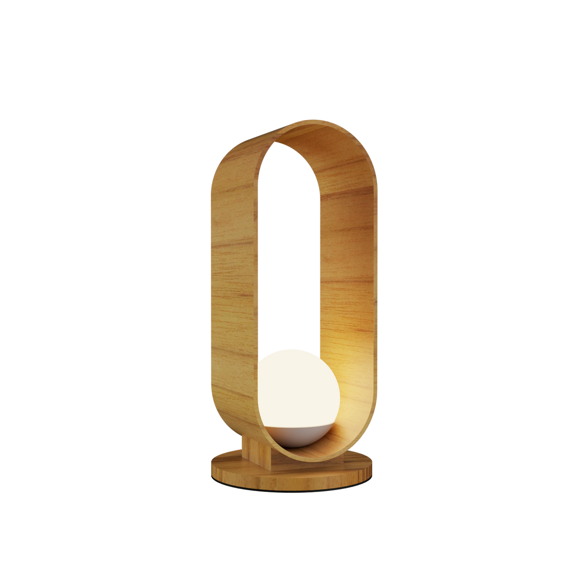 Accord Lighting 7064.12 Sfera Accord Table Lamp in Teak