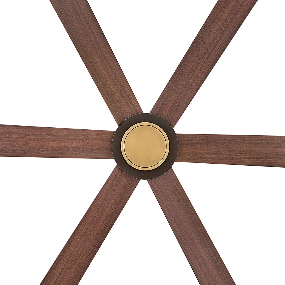 Éclairage intelligent LED Hinkley Lighting 906964FHB-LDD Andros Ventilateur en laiton Heritage