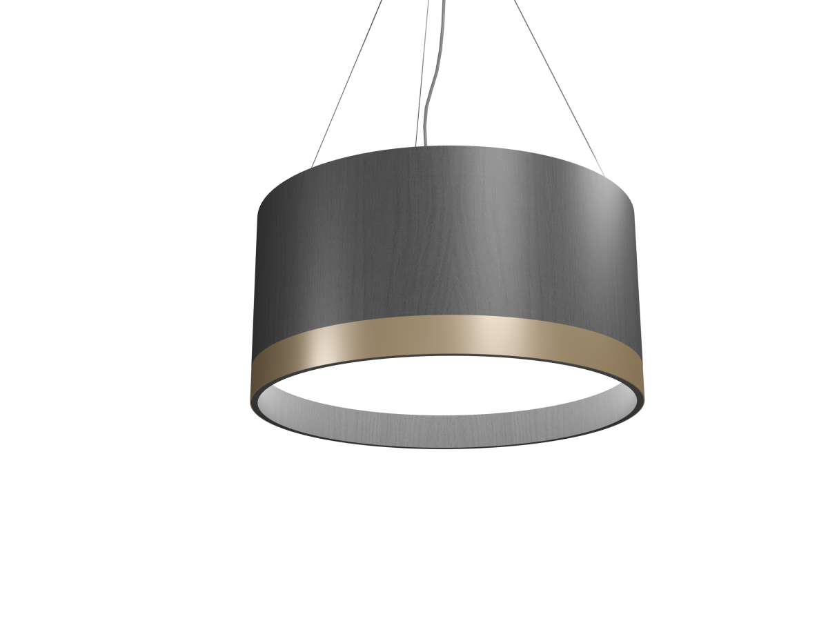 Accord Lighting 1560.50 Cylindrical Accord Pendant in Organic Grey