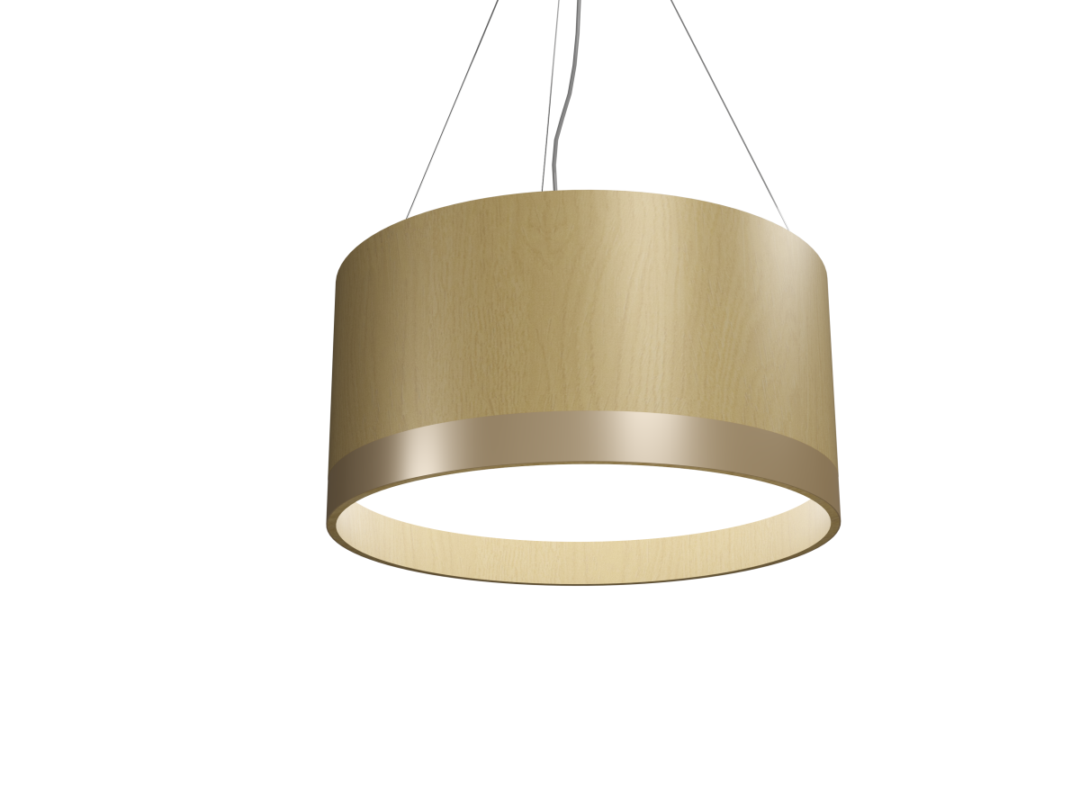 Accord Lighting 1560.49 Cylindrical Accord Pendant in Organic Gold